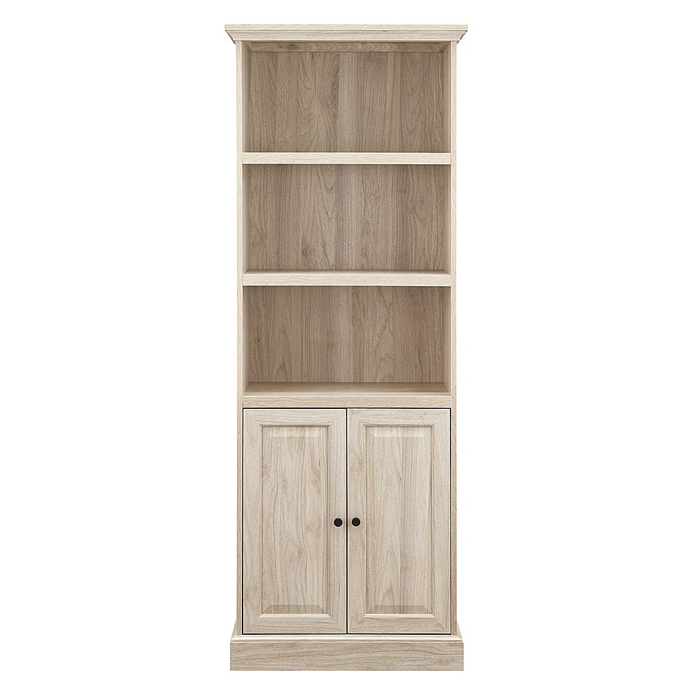 Front. Walker Edison - 68” Classic 2-Door Hutch Bookshelf - Birch.