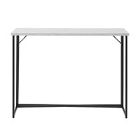 Walker Edison - 42” Contemporary Glam Y-Leg Writing Desk - Faux white marble - Front_Zoom