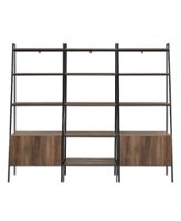 Walker Edison - 3-Piece Storage Shelf Set - Rustic Oak - Front_Zoom