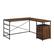 Angle. Walker Edison - 59” Urban Industrial 2 Drawer L Shaped Desk - Dark walnut.