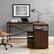 Alt View 14. Walker Edison - 59” Urban Industrial 2 Drawer L Shaped Desk - Dark walnut.
