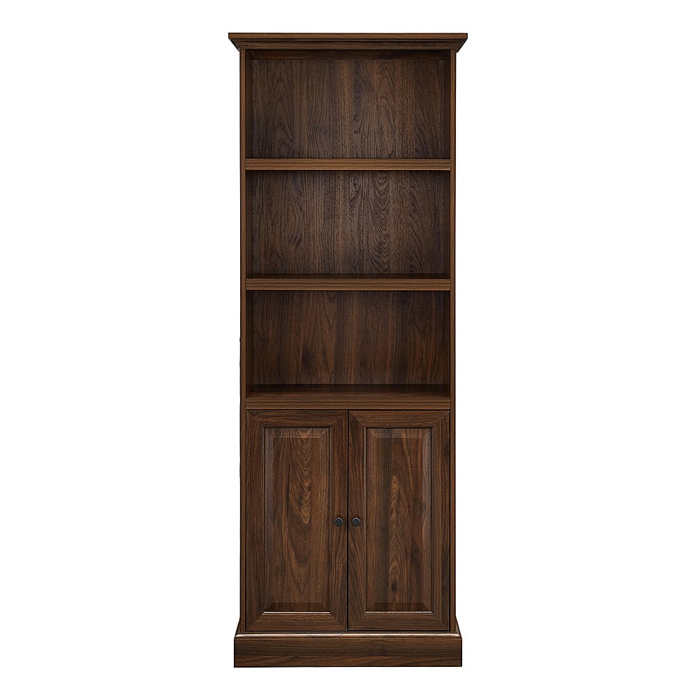 Best Buy: Walker Edison 68” Classic 2-Door Hutch Bookshelf Dark 