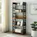 Alt View 14. Walker Edison - 64” Modern Slat Side 5 Shelf Bookcase - Rustic Oak/Solid Black.