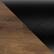 Alt View 16. Walker Edison - 64” Modern Slat Side 5 Shelf Bookcase - Rustic Oak/Solid Black.