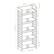 Alt View 17. Walker Edison - 64” Modern Slat Side 5 Shelf Bookcase - Rustic Oak/Solid Black.