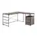 Angle. Walker Edison - 59” Urban Industrial 2 Drawer L Shaped Desk - Grey wash.
