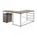 Alt View 11. Walker Edison - 59” Urban Industrial 2 Drawer L Shaped Desk - Grey wash.