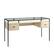 Angle. Walker Edison - 56” Industrial 2 Tier Glass Top Writing Desk - Birch.