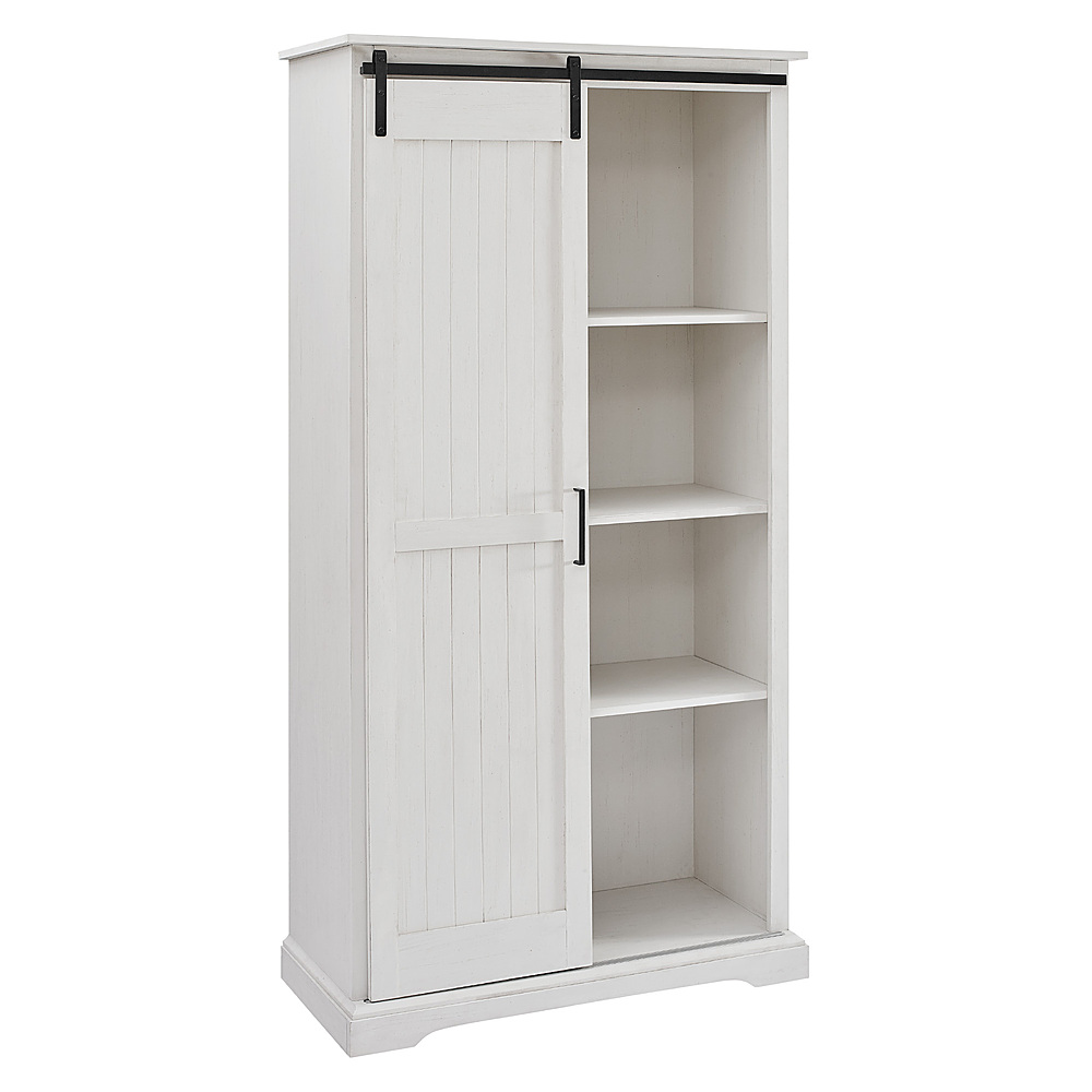 Pantry Cabinet, 33 Small Kitchen Pantry Storage Cabinet with Door and  Shelves, White 