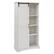 Angle. Walker Edison - 68” Modern Farmhouse Sliding Door Storage Cabinet - Brushed white.