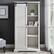 Alt View 14. Walker Edison - 68” Modern Farmhouse Sliding Door Storage Cabinet - Brushed white.