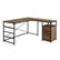 Angle. Walker Edison - 59” Urban Industrial 2 Drawer L Shaped Desk - Rustic Oak.