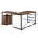 Alt View 11. Walker Edison - 59” Urban Industrial 2 Drawer L Shaped Desk - Rustic Oak.