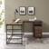 Alt View 14. Walker Edison - 59” Urban Industrial 2 Drawer L Shaped Desk - Rustic Oak.