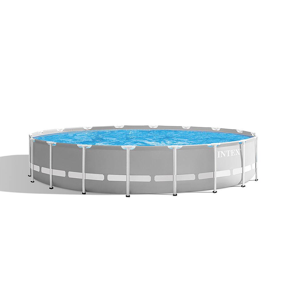 Alt View 11. Intex - Prism Frame Above Ground 18' x 48" Pool Set w/ 6 Replacement Filters - Gray.