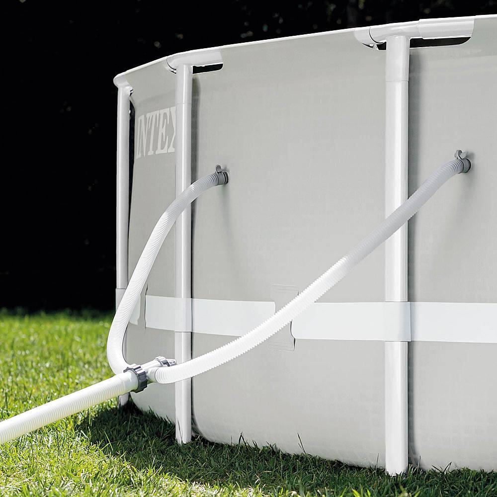 Alt View 15. Intex - Prism Frame Above Ground 18' x 48" Pool Set w/ 6 Replacement Filters - Gray.