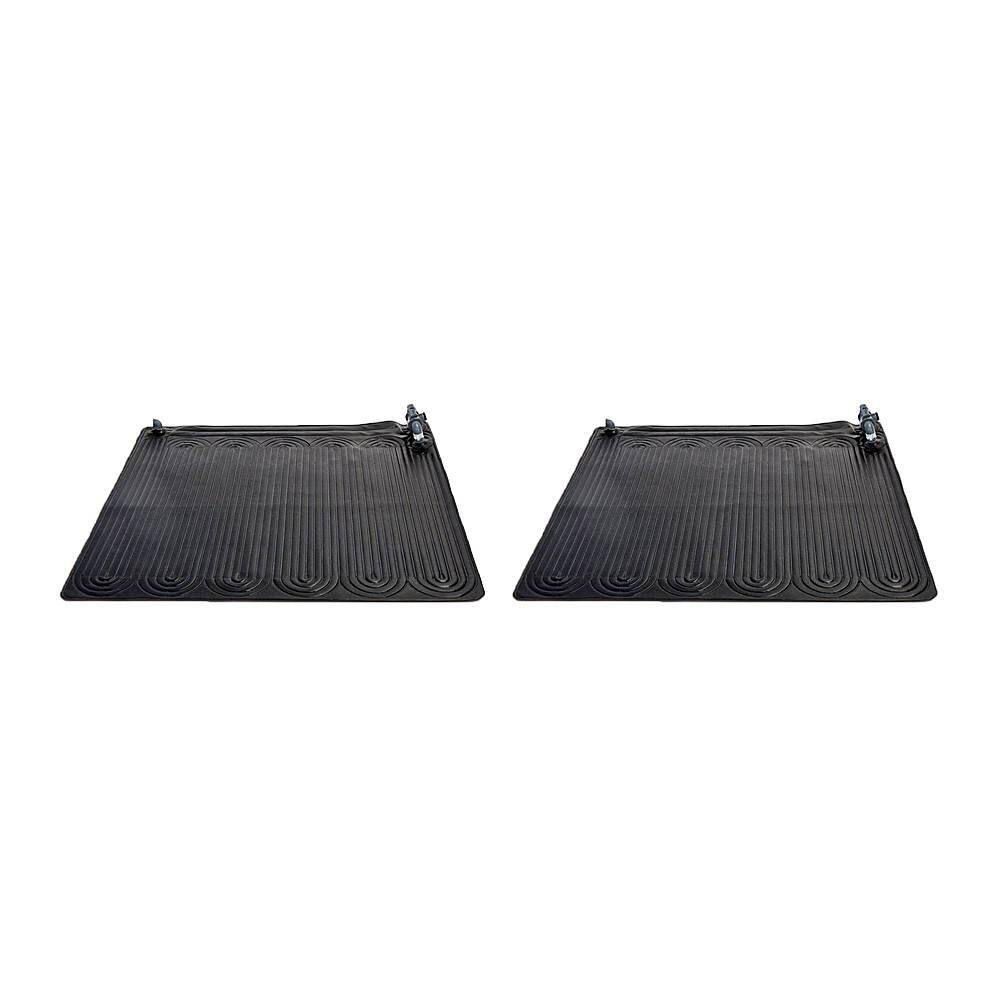 Front. Intex - Above Ground Swimming Pool Water Heater Solar Mat (2 Pack) - Black.