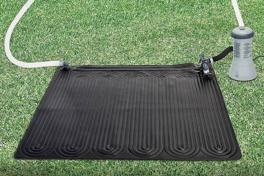 Left. Intex - Above Ground Swimming Pool Water Heater Solar Mat (2 Pack) - Black.