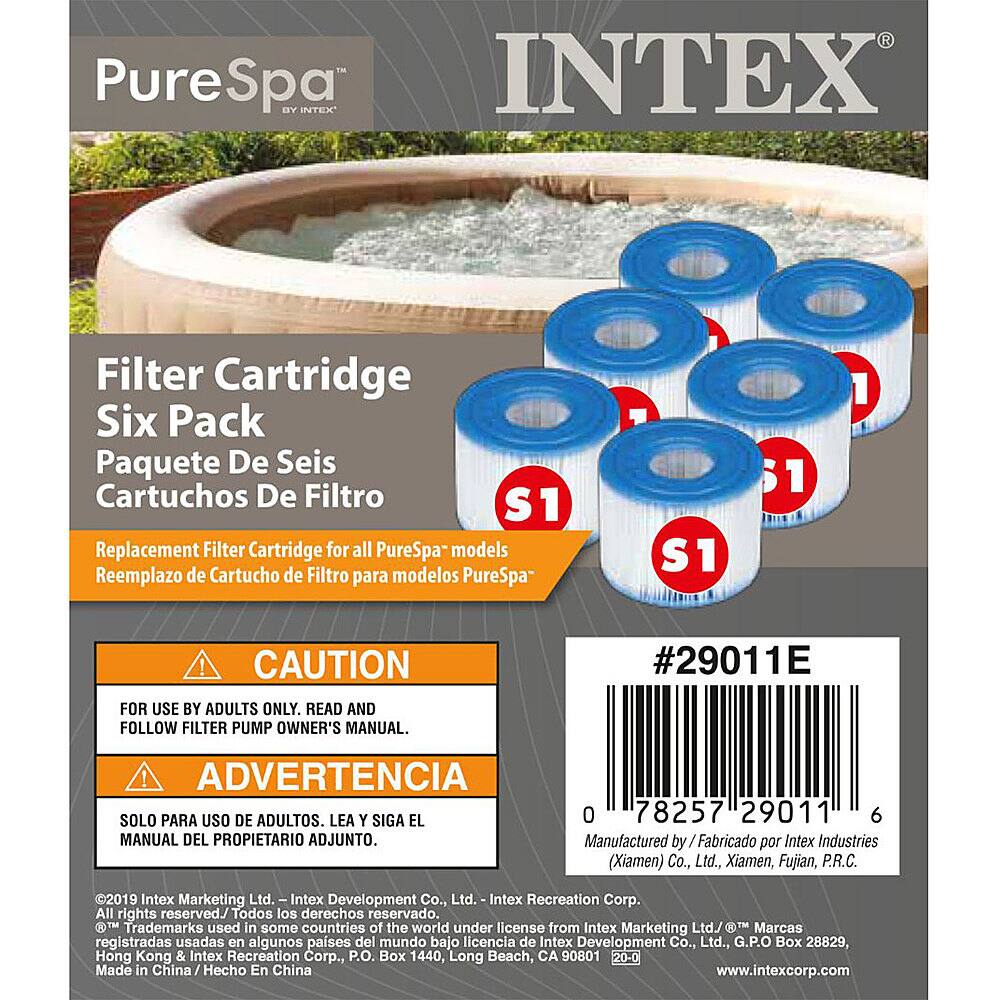 Alt View 12. Intex - Type S1 Easy Set Pool Filter Replacement Cartridges (6 Filters) - White.
