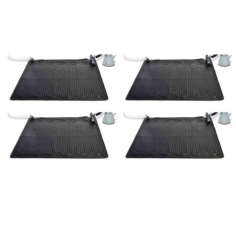 Left. Intex - Solar Mat Above Ground Swimming Pool Water Heater (4 Pack) - Black.