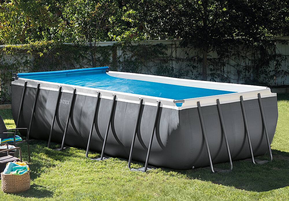 Alt View 13. Intex - Heavy Duty Aluminum Solar Above Ground Pool Cover Reel, Cover Not Included.