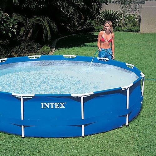 Intex - Above Ground Swimming Pool w/Pump, Filter Cartridge(6 Pack)& Cover