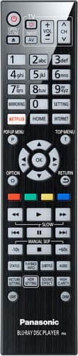 Remote Control. Panasonic - 4K Ultra HD Streaming Blu-ray Player with HDR10+ & Dolby Vision Playback,THX Certified, Hi-Res Sound-DP-UB9000 - Black.