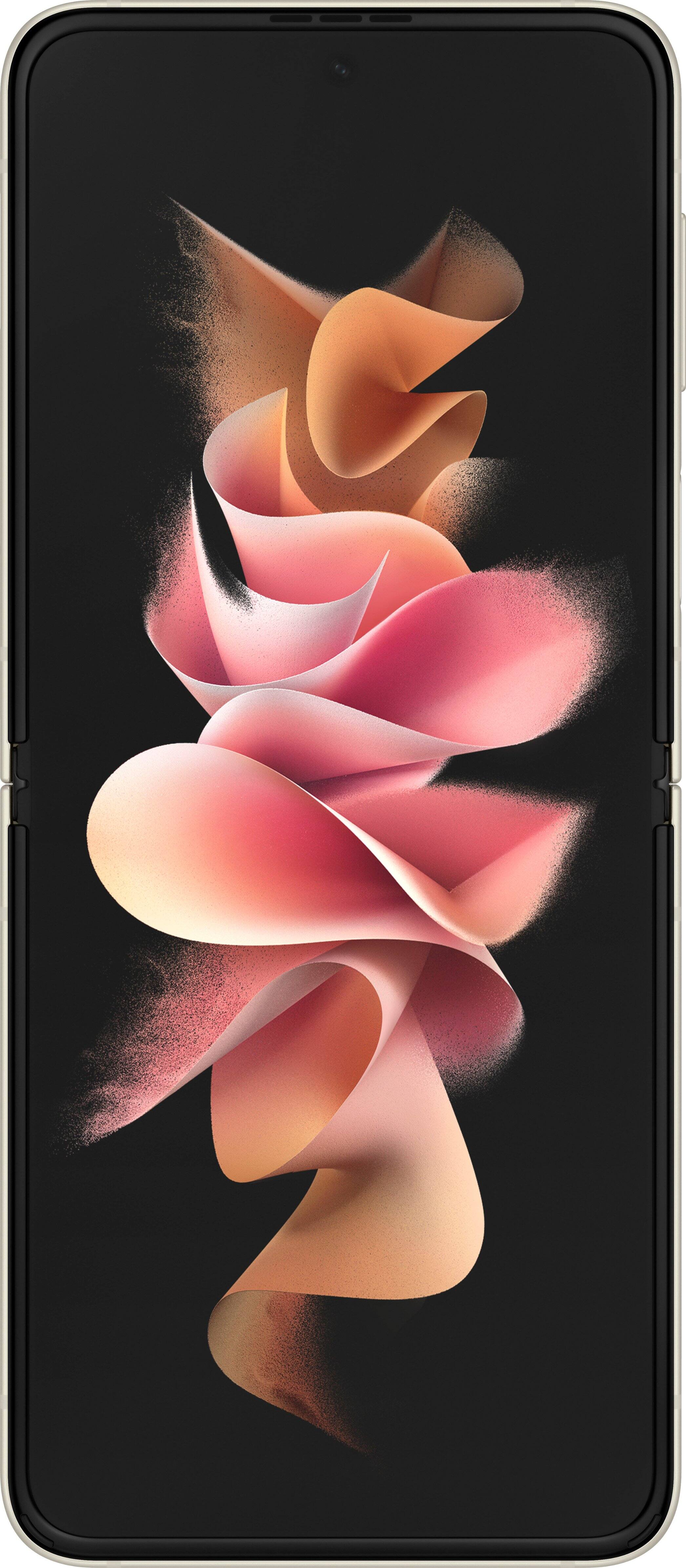 Alt View 13. Samsung - Galaxy Z Flip3 5G 128GB (Unlocked) - Cream.