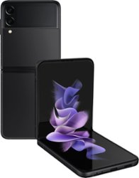 Samsung - Galaxy Z Flip3 5G 128GB (Unlocked) - Phantom Black - Front_Zoom