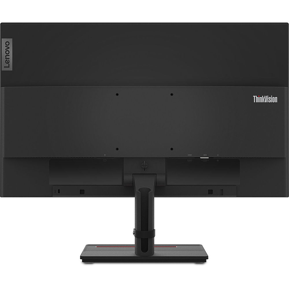 Back View: Lenovo - ThinkVision T24i-20 23.8" FHD Monitor (HDMI, DP, VGA) - Black