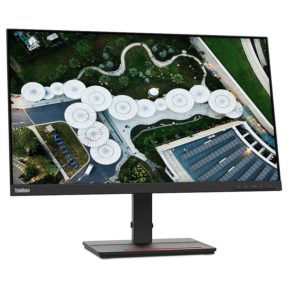 Left. Lenovo - ThinkVision S24e-20 23.8" LED Monitor (HDMI, VGA) - Black.