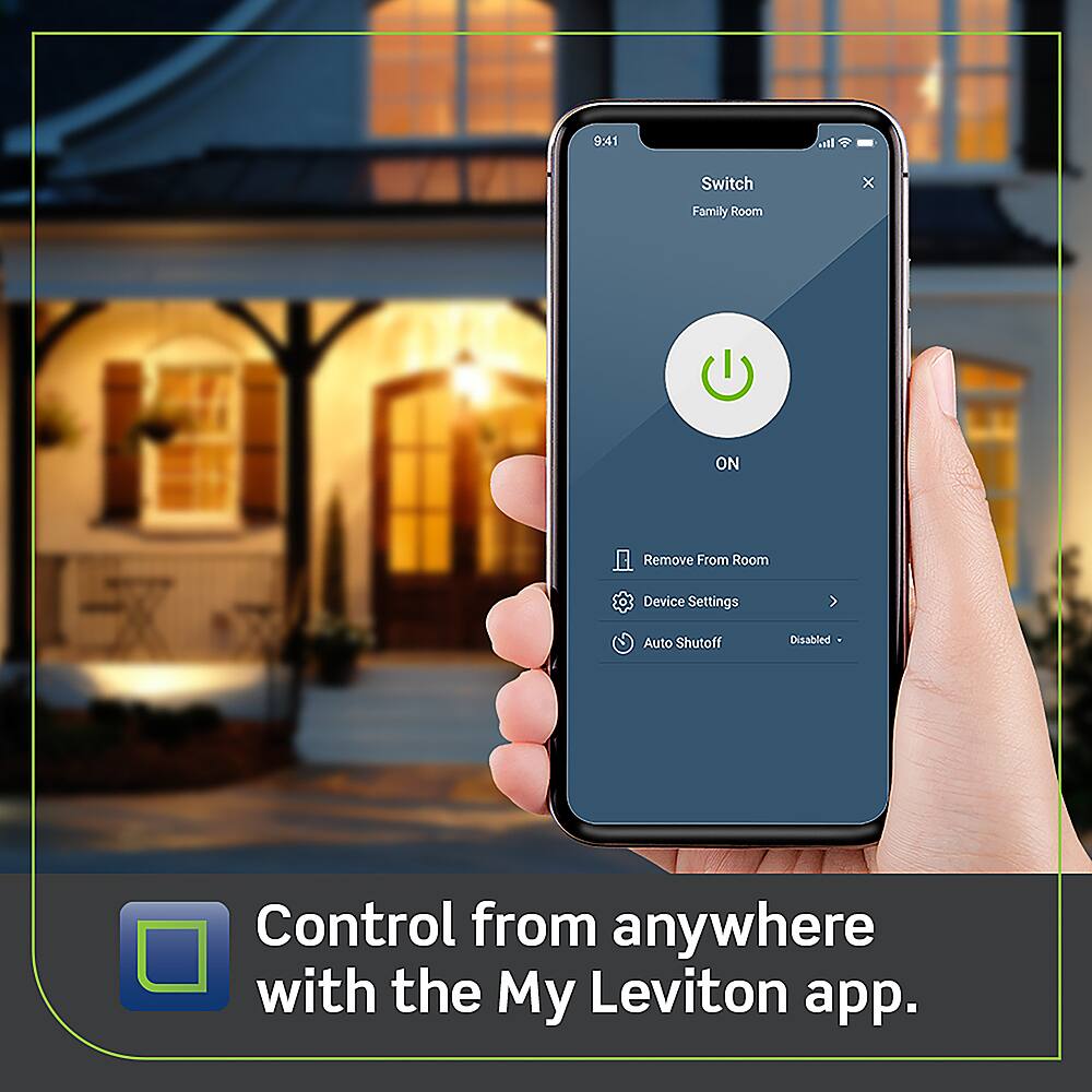 Alt View 13. Leviton - Decora Smart Gen2 WiFi Switch - White.