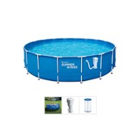 Summer Waves Active 10 Foot Metal Frame Above Ground Pool Set with Filter Pump - Alt_View_Zoom_12