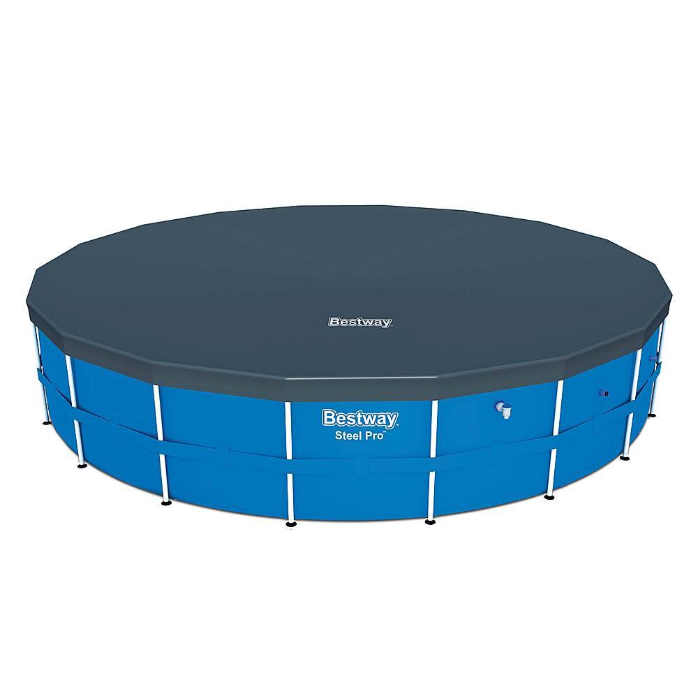 Bestway - Flowclear Round 18' Pool Cover for Above Ground Pools (Pool Cover Only)