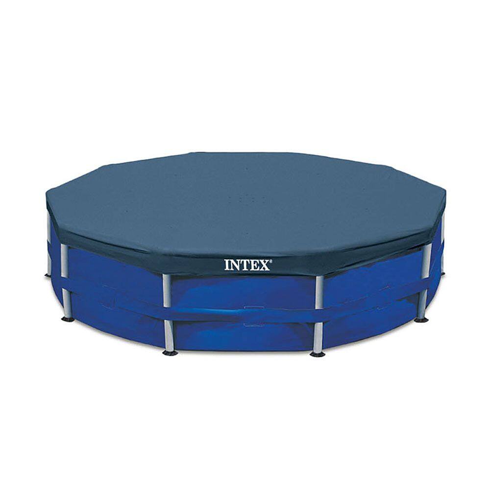 Alt View 15. Intex - 10ft Round Easy Set Outdoor Backyard Swimming Pool Cover (2 Pack) - Blue.
