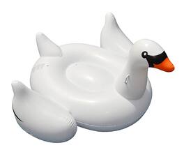 Swimline - Giant Swan Inflatable Ride-On Swimming Pool Raft Float - White