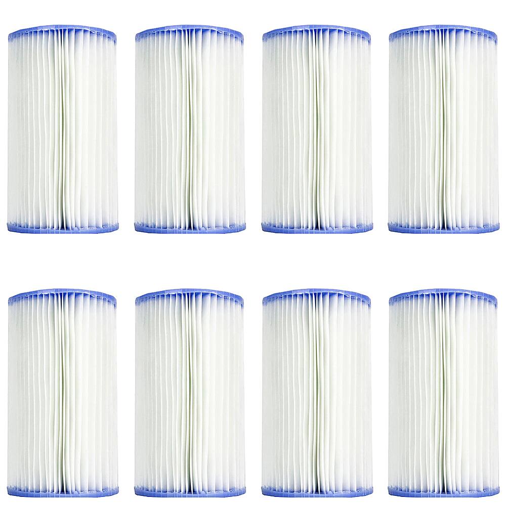 Front. Intex - Swimming Pool Easy Set Type B Replacement Filter Pump Cartridge (8 Pack).