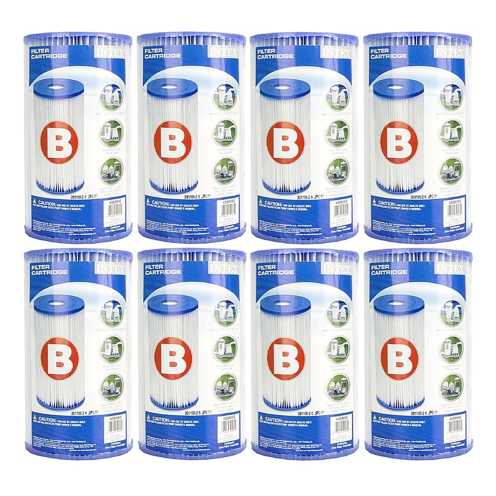 Alt View 14. Intex - Swimming Pool Easy Set Type B Replacement Filter Pump Cartridge (8 Pack).