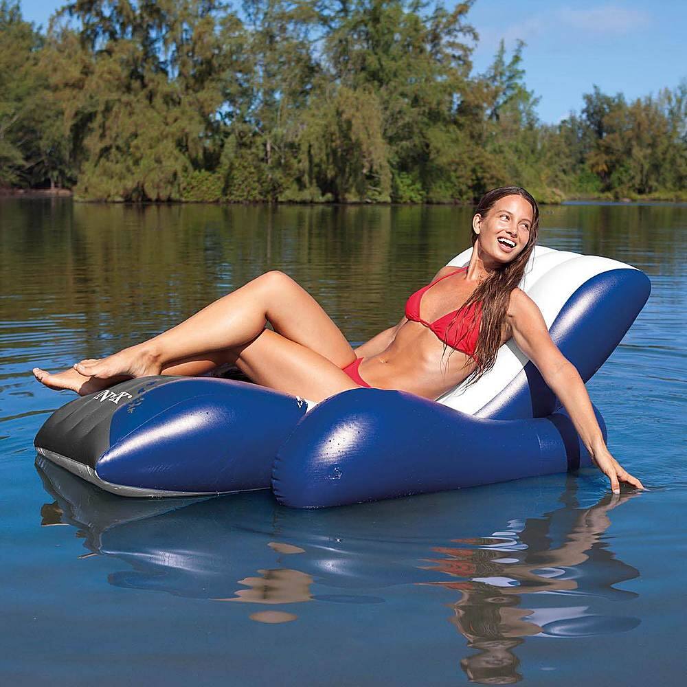 Alt View 11. Intex - Inflatable Floating Comfortable Recliner Lounges with Cup Holders (2 Pack).