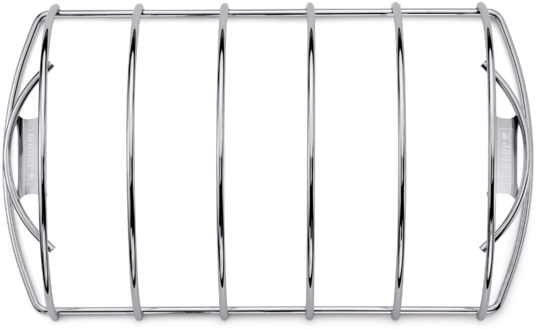 Left. Weber - Rib Rack - Stainless Steel.