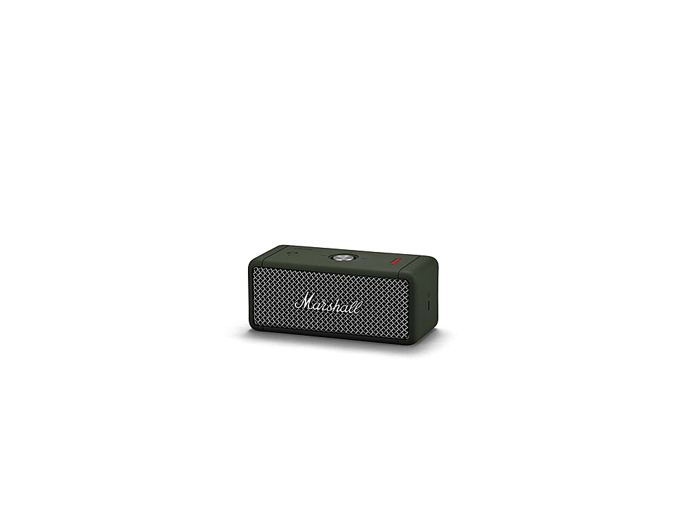 Left View: Marshall - Emberton Portable Bluetooth Speaker - Forest