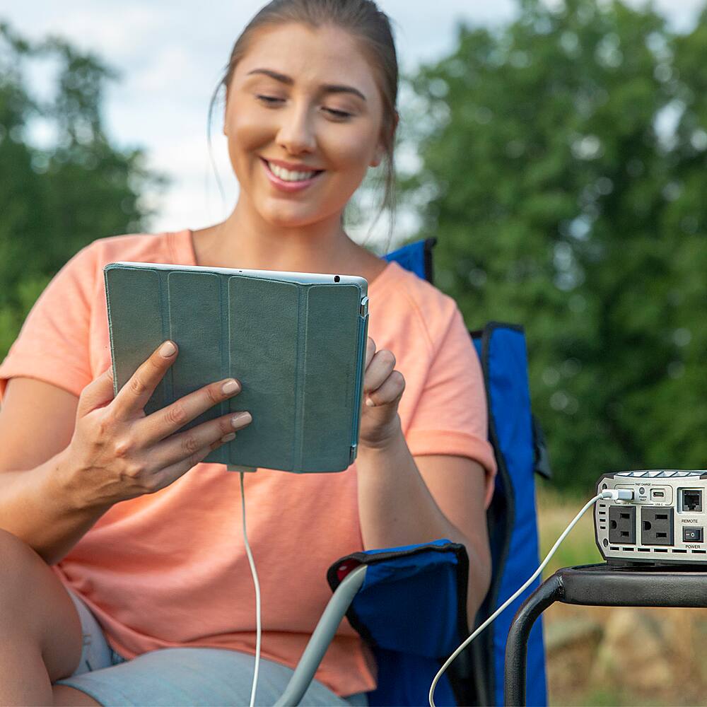 Alt View 13. Cobra - PURE SINE 400 Watt Power Inverter with Fast Charge USB - Black.