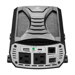Cobra - PURE SINE 400 Watt Power Inverter with Fast Charge USB - Black - Front_Zoom