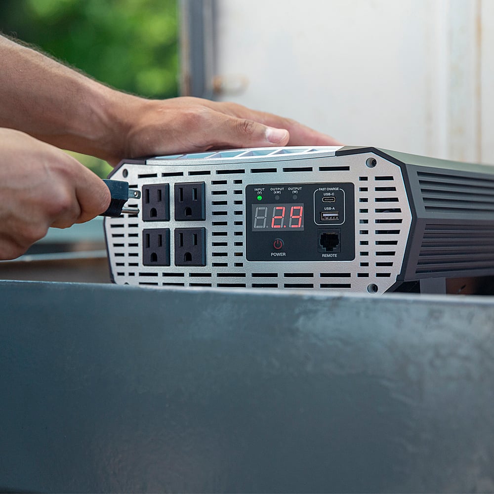 Alt View 11. Cobra - PRO 3000 Watt Power Inverter with Fast Charge USB and Remote Control - Black.