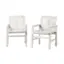 Left. Walker Edison - Windsor Acacia Wood Patio Chairs, Set of 2 - White Wash.