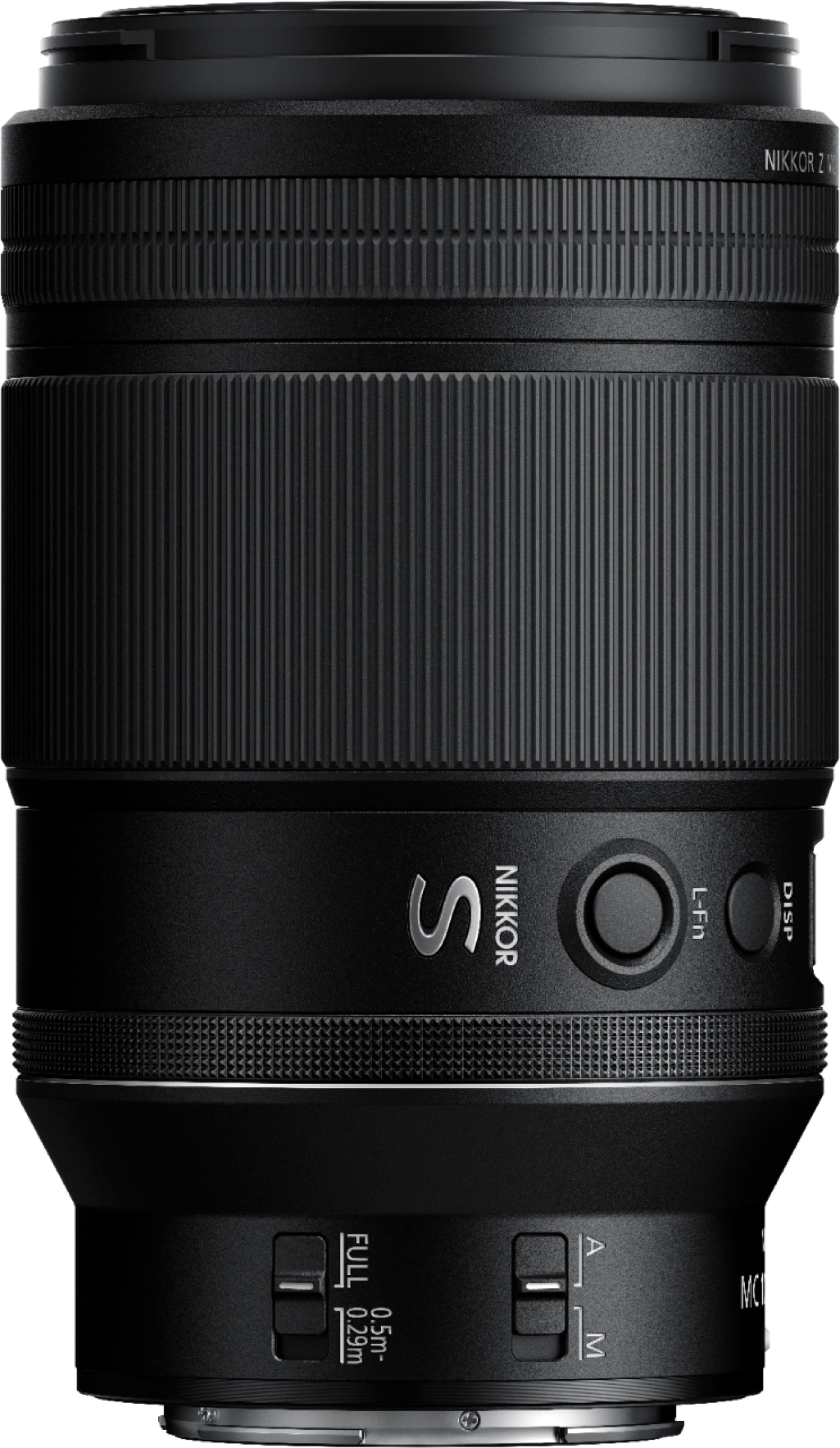 Angle. Nikon - NIKKOR Z MC 105mm f/2.8 VR S Macro Lens for Z Series Mirrorless Cameras - Black.