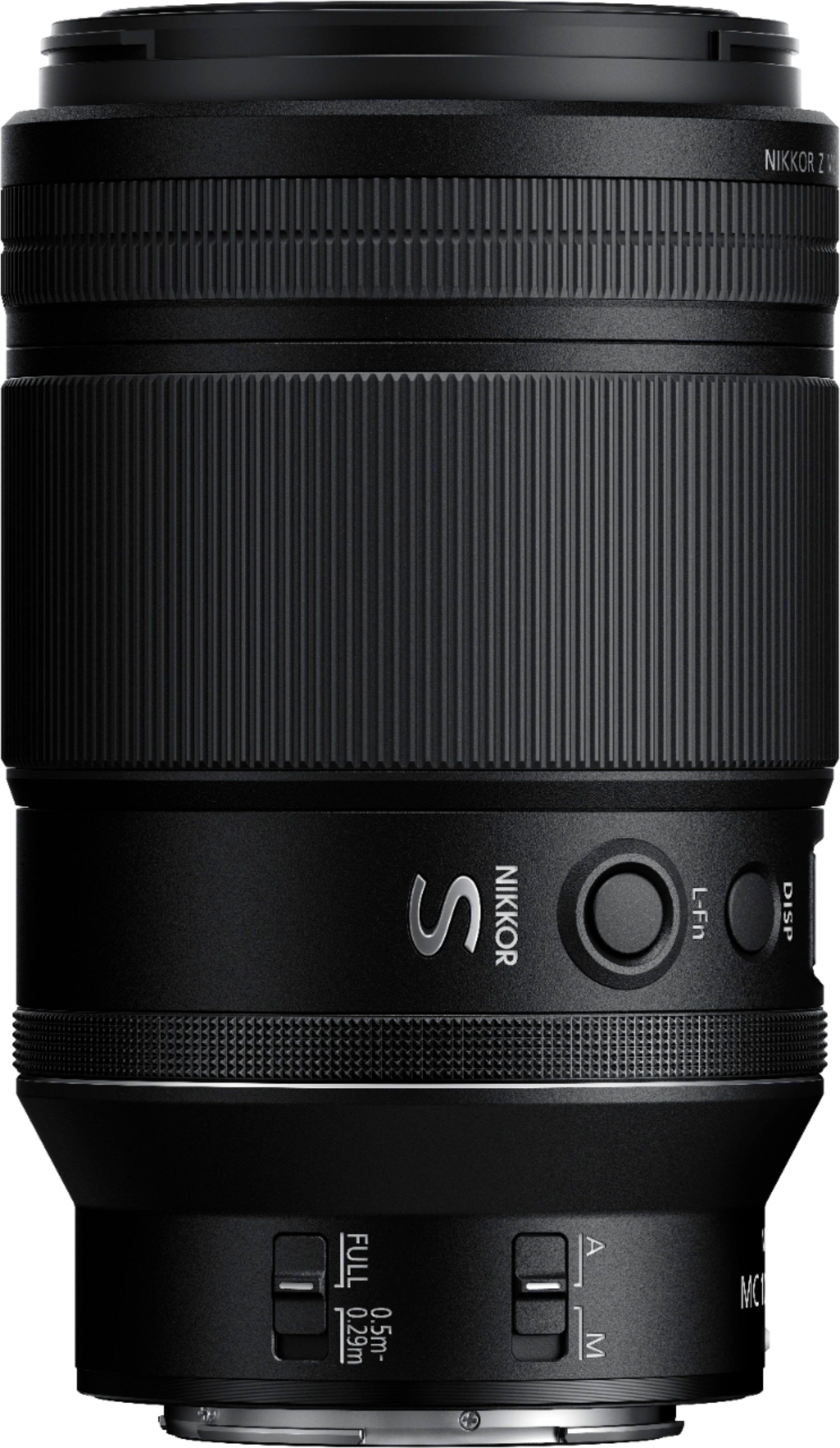Angle. Nikon - NIKKOR Z MC 105mm f/2.8 VR S Macro Lens for Z Series Mirrorless Cameras - Black.