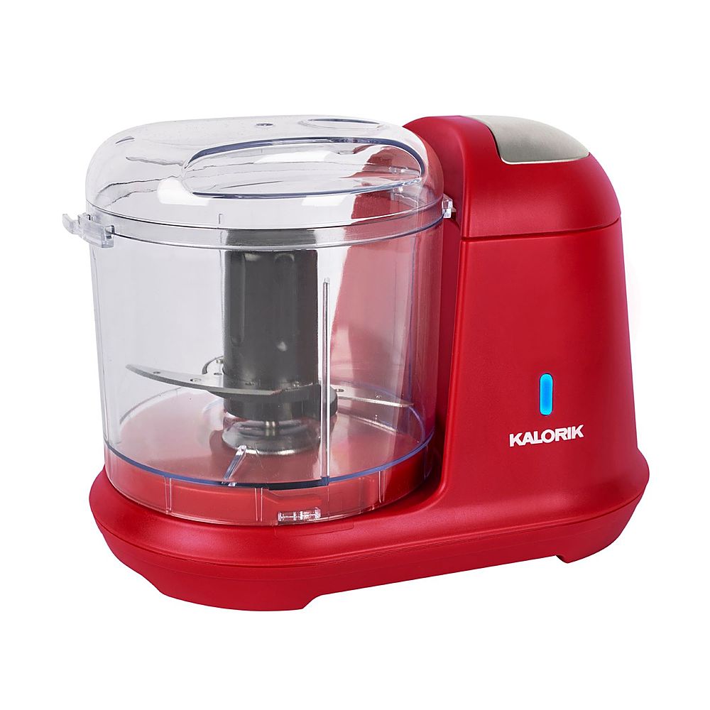 Angle View: Kalorik - 1.5 Cup Cordless Electric Food Chopper - Red
