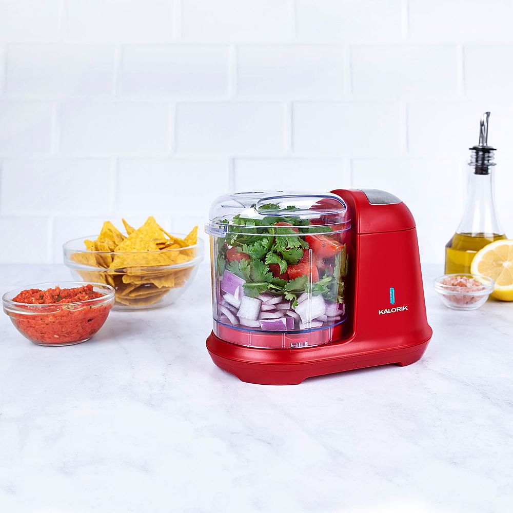 Best Buy: Kalorik 4-Cup Food Processor Red HA 33143 R