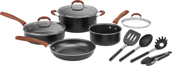 Alt View Zoom 11. Cuisinart - Aluminum Nonstick 11 Piece Cookware Set - Black.